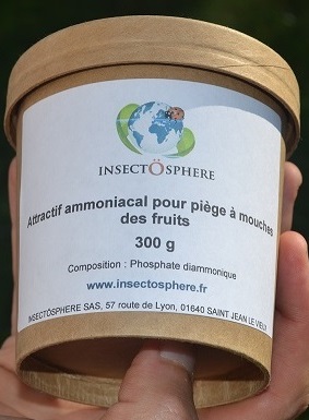 Couplez attractif ammoniacal et phéromone pour un taux de capture maximal des mouches méditerranéennes
